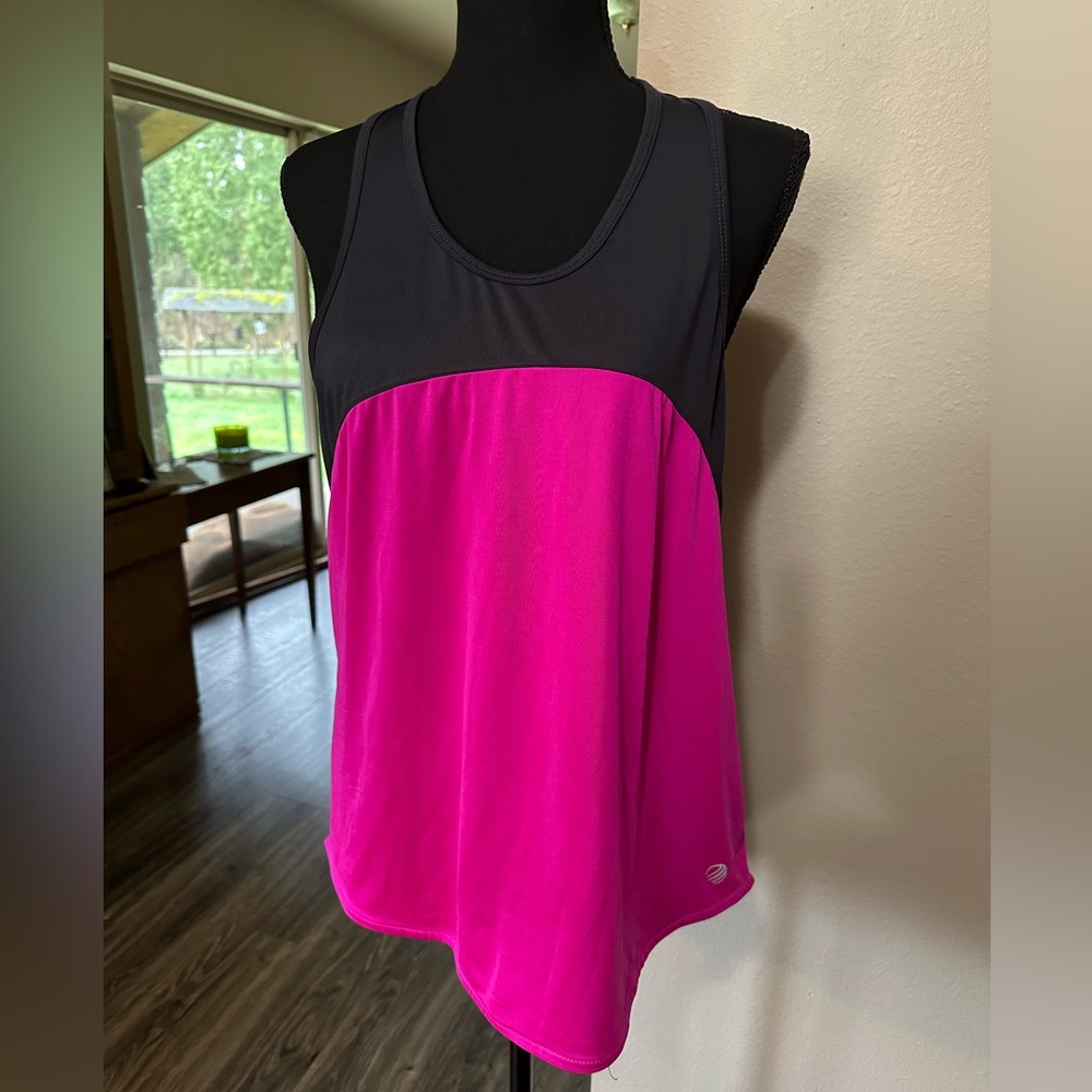 MPG Fuchsia and Charcoal Tank Top